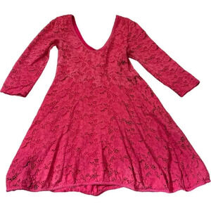 Preloved Free People Magenta swing dress XS slight flaws